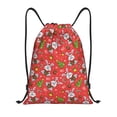 thumbnail image 1 of Honeii Cute Christmas Bunny Print Drawstring Backpack,Drawstring Bags String Backpack Gym Cinch Sack Backpack Sport Bag Draw-Small, 1 of 6