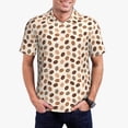 thumbnail image 1 of Honeii Cute Coffee Bean Print Print Polo Shirt, A Classic Short-Sleeved, Button-Down Golf Shirt for Men,Mens Polo Shirts Short Sleeve-XX-Large, 1 of 6