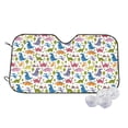 thumbnail image 1 of Honeii Cute Dinosaur Print Car Sunshade for Windshield,Car Cover Sunshade Protector,Foldable Front Window Sun Visor,Fits Cars, SUVs, Trucks, 1 of 6