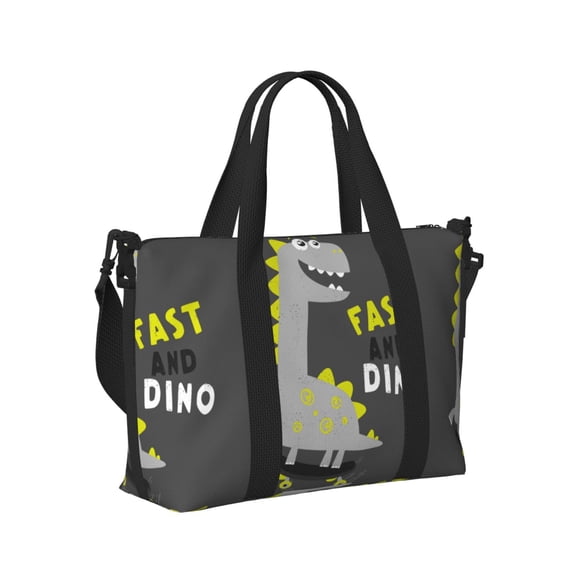 Honeii Cute Dinosaur Print Hand Travel Bag,Travel Duffle Bag, Waterproof Weekender Bag,Carry On Tote Bags,Weekender Tote Bag,for Weekend and Business Travel