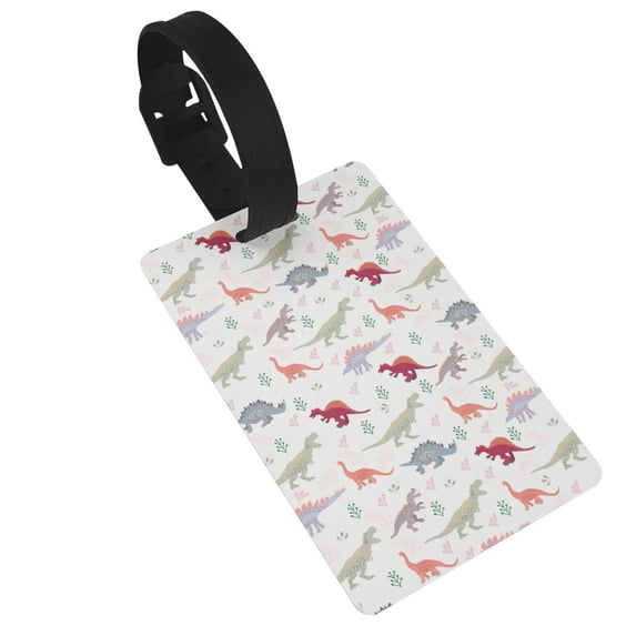Honeii Cute Dinosaur Print Luggage Tags for Suitcases, Airplane Travel Essentials for Flying, International Travel Must Haves, and Luggage Accessories