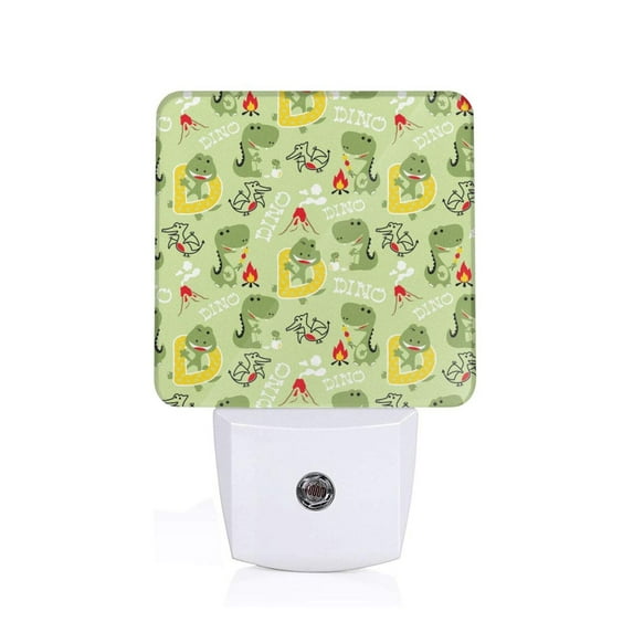 Honeii Cute Dinosaurs Cartoon Print LED Night Light with Light Sensor, Night Lights Plug Into Wall,Ideal for Bedrooms and Hallways-EU