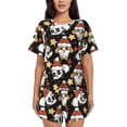 thumbnail image 1 of Honeii Cute Dog Panda for Women's Summer Pajama Set featuring Soft Short Sleeve Shirt & Matching Bottoms with Convenient Pockets for Relaxed Home Wear-Medium, 1 of 6