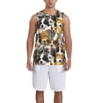 thumbnail image 1 of Honeii Cute Dog print basktball shirt for men and women, Unisex basketball jersey for Theme party-X-Large, 1 of 6