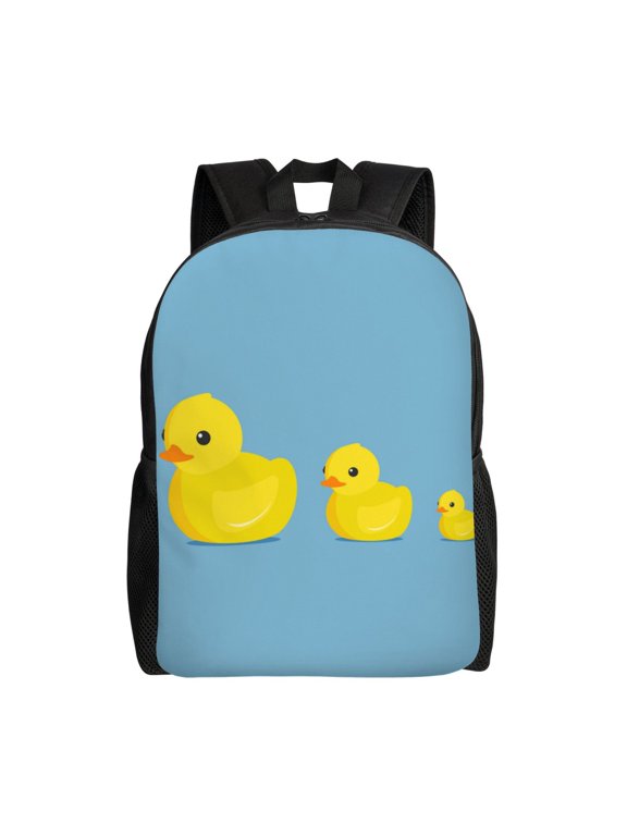 Cute Ducky Print Laptop Backpack for Work, College, Travel, Daily Backpacks for Men Women, Sport Rucksack,Computer Bag