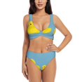 thumbnail image 1 of Honeii Cute Ducky Print Women’s Bikini Set,Two Piece Swimsuit Bathing Suits,Stylish High Elasticity Swimwear for Beach and Pool, 1 of 7