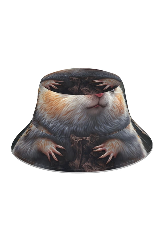 Cute Fat Ball Branch for Unisex Bucket Hat Waterproof Rain Hat Reversible Shiny Rave Bucket Hat for Concert Festival Boonie Cap