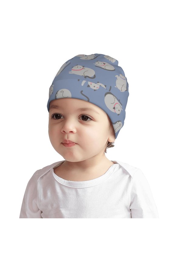 Cute Fat Cat or Baby Beanie 0-6 Months 6-12-24 Months Kids Winter Hat,Toddler Beanies Baby Girl Boy Hat Warm Cap for Baby, Infant, Toddler-