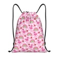 thumbnail image 1 of Honeii Cute Flamingo Print Drawstring Backpack,Drawstring Bags String Backpack Gym Cinch Sack Backpack Sport Bag Draw-Small, 1 of 6