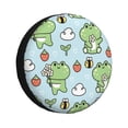 thumbnail image 1 of Honeii Cute Floral Frog Print Tire Covers, Waterproof Anti-UV Sun Snow Rain Tire Covers for Trailers, RV, Camper, SUV, Truck-17 inch, 1 of 6