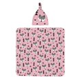 Honeii Cute Fox Pink Tree Print Swaddle Blanket and Hat Set Newborn