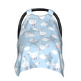 thumbnail image 1 of Honeii Cute Goose On A Blue Sky print 2-in-1 baby car seat canopy doubles as a nursing cover, fitting both genders & measuring 39x27.5in, 1 of 1