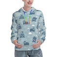 thumbnail image 1 of Honeii Cute Hippopotamus Pattern Womens Oversized Hoodies Long Sleeve Sweatshirts Pullover Fall Outfits with Pocket-XX-Large, 1 of 7