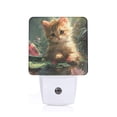 thumbnail image 1 of Honeii Cute Kitten Water Lilies Print LED Night Light with Light Sensor, Night Lights Plug Into Wall,Ideal for Bedrooms and Hallways-UK, 1 of 7