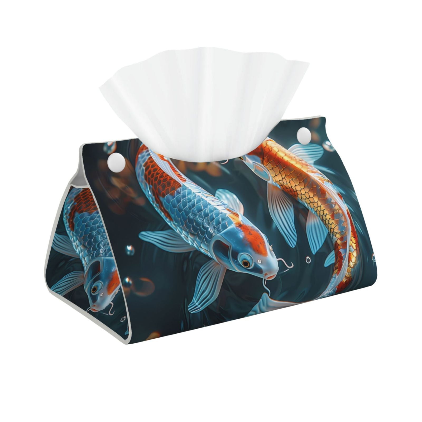 Honeii Cute Koi Fish Serenity for Tissue Box Cover/Holder - Covers ...