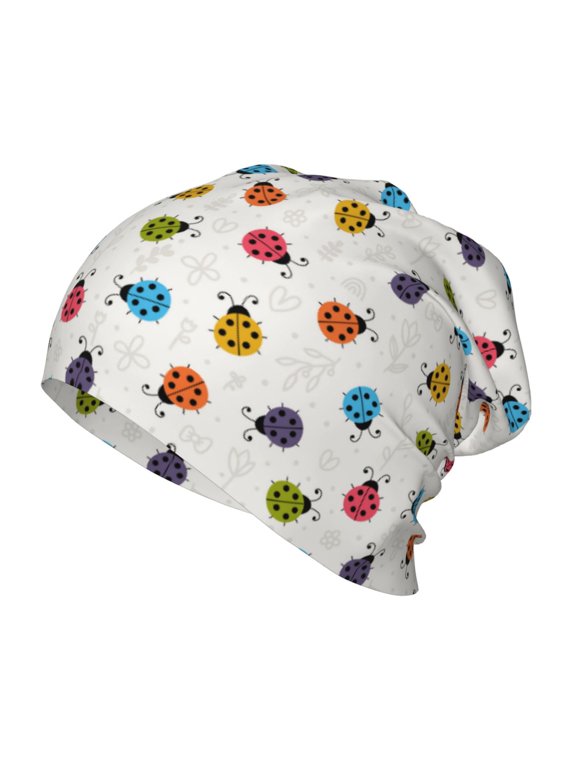 Cute Ladybugs Print Kids Knit Beanie Watch Hat ,Knit Cap for Boys and Girls