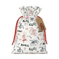 thumbnail image 1 of Honeii Cute Magic Bunny Print Small Burlap Bags,Christmas Drawstring Treat Bags Gift Bags Reusable Candy Goodie Wrapping Bags for Holiday Party Favors Supplies -Medium, 1 of 9