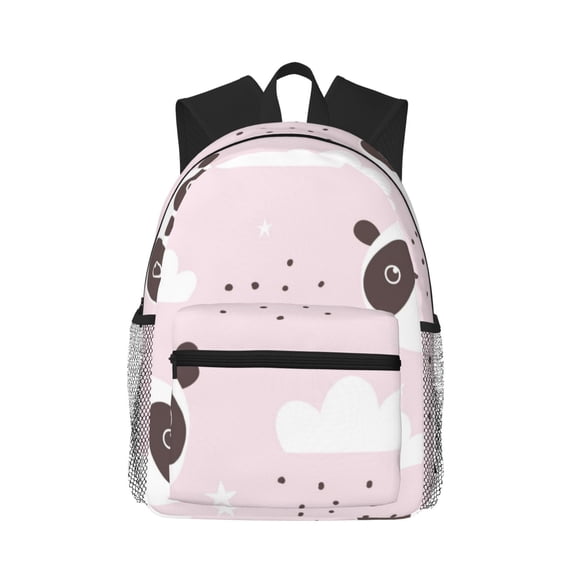 Honeii Cute Panda Print School Backpack,Casual Lightweight Travel Rucksack Daypack,Backpacks for College High
