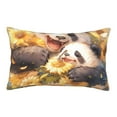 thumbnail image 1 of Honeii Cute Panda Sunflower Decorative Throw Pillow Case - Elevate Your Couch, Sofa, or Bed with Stylish Home Decor, Perfect Gift Idea-16"x24", 1 of 6