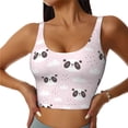 thumbnail image 1 of Honeii Cute Panda patten Workout Crop Tank Top for Women Yoga Tank Tops Athletic Sports Shirts Exercise Undershirts,Sports Bra,Sports vest-X-Large, 1 of 8