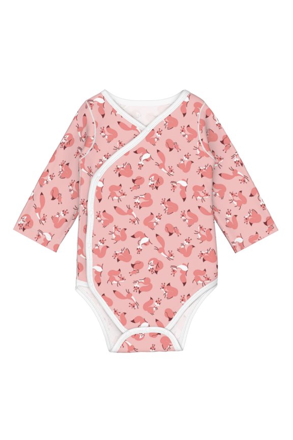 Cute Pink Squirrel for Baby Long Sleeve Bodysuits One-piece 100% Organic Cotton for Infant Baby Boys and Grils, Unisex-18 Months
