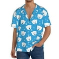 thumbnail image 1 of Honeii Cute Polar Bear for Men's Short-Sleeved Button-Up Collared Shirt Featuring A Pocket, Perfect for Beach Vacations, And Travel Adventures.-4X-Large, 1 of 5