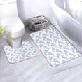 thumbnail image 1 of Honeii Cute Poodle Dog Pattern Bathroom Anti-Skid Pad Bathroom Mat Vintage Seamless Pattern Not-Slip Toilet Rug Set, 1 of 6