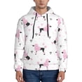 thumbnail image 1 of Honeii Cute Poodle Dog Pattern Mens Hoodies Men's Loose Sleeve Sweatshirt,Pullover Hooded Sweatshirt for Men,Essentials Hoodie-XX-Large, 1 of 7