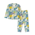 thumbnail image 1 of Honeii Cute Poodle Dog print Women's Pajama Sets Long Sleeve Button Down Sleepwear Nightwear Soft Pjs Lounge Sets-XX-Large, 1 of 7
