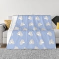 thumbnail image 1 of Honeii Cute Poodle Dog print throw blanket, crafted from cozy cotton flannel, offers versatile home decor as a bedding suitable for all seasons.-, 1 of 6