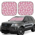 thumbnail image 1 of Honeii Cute Rabbit Print Foldable Car Sun Shade for Windshield, 2-Piece UV Protection Shade, Protects Car Interior, Ideal for Cars, Trucks, SUVs-Large, 1 of 6