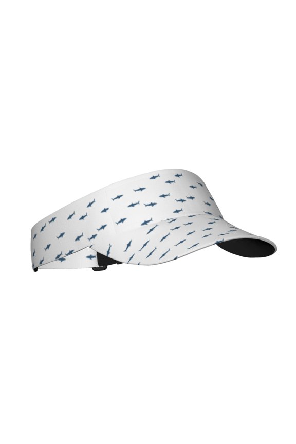 Cute Shark Print Adult Sunscreen Visor Cap, Adjustable Sun Protection Hat,Sun Visor Hats,UV Protection Outdoor Sports Golf Running Sun Caps