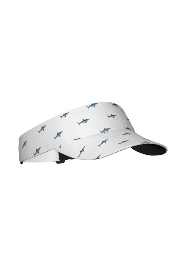 Cute Shark Print Adult Sunscreen Visor Cap, Adjustable Sun Protection Hat,Sun Visor Hats,UV Protection Outdoor Sports Golf Running Sun Caps