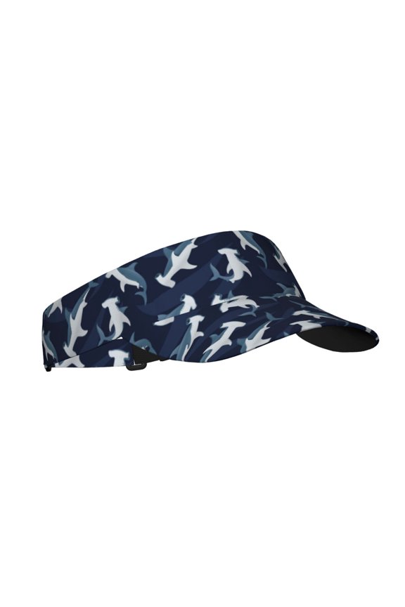 Cute Shark Print Adult Sunscreen Visor Cap, Adjustable Sun Protection Hat,Sun Visor Hats,UV Protection Outdoor Sports Golf Running Sun Caps