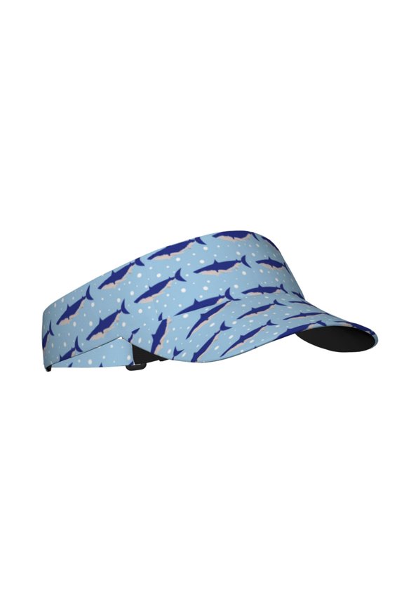 Cute Shark Print Adult Sunscreen Visor Cap, Adjustable Sun Protection Hat,Sun Visor Hats,UV Protection Outdoor Sports Golf Running Sun Caps