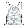 thumbnail image 1 of Honeii Cute Shark Print Drawstring Backpack,Drawstring Bags String Backpack Gym Cinch Sack Backpack Sport Bag Draw-Medium, 1 of 6