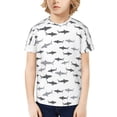 thumbnail image 1 of Honeii Cute Shark Print Kids Boy T-Shirt,Breathable Round Neck Tee,Stylish Summer Tee for Boys, for Outdoor Activities and Casual Wear, 1 of 7