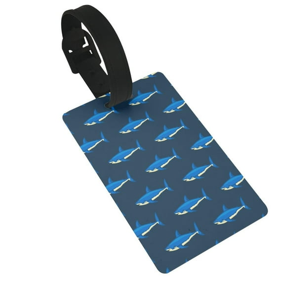 Honeii Cute Shark Print Luggage Tags for Suitcases, Airplane Travel Essentials for Flying, International Travel Must Haves, and Luggage Accessories