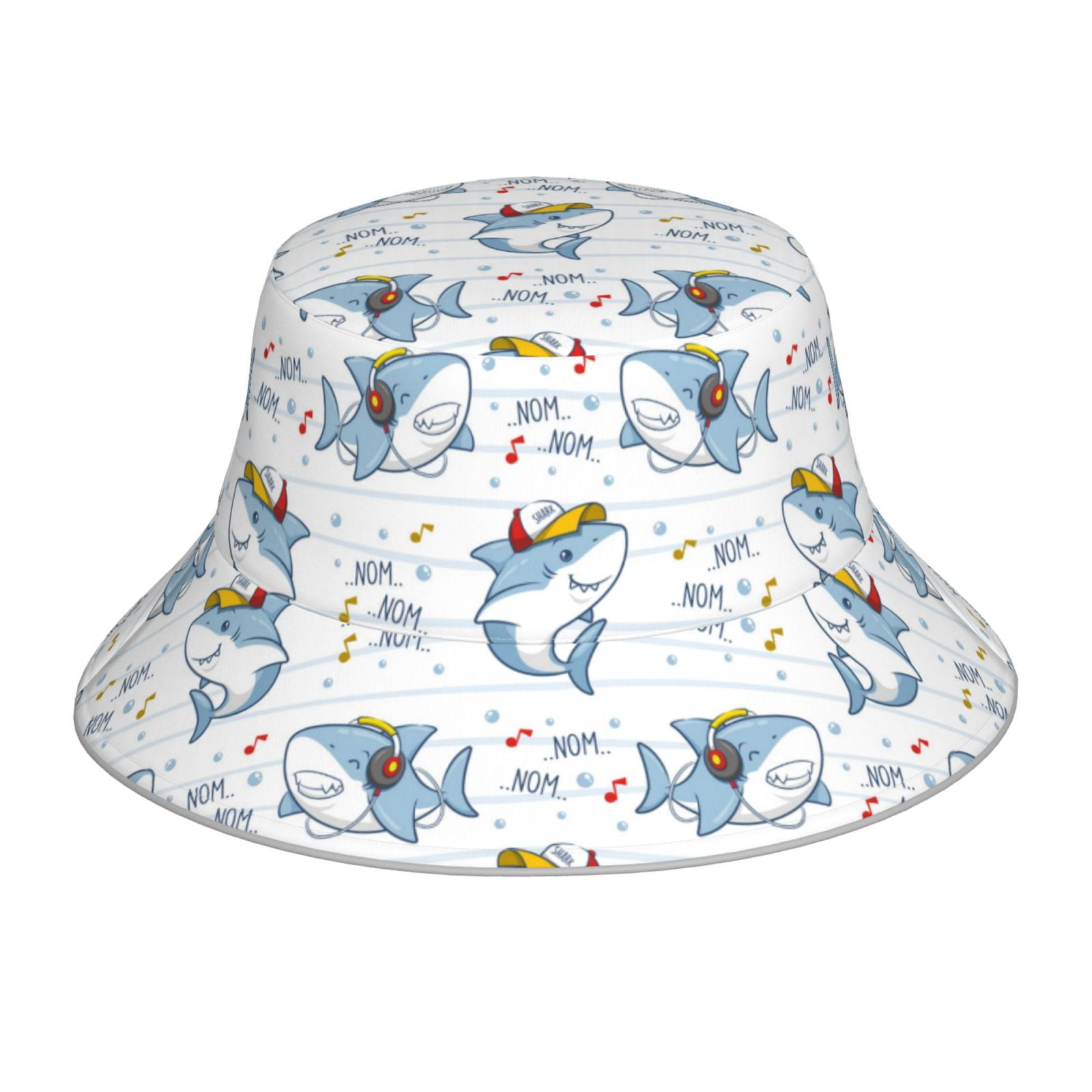 Honeii Cute Shark for Unisex Bucket Hat Waterproof Rain Hat Reversible ...