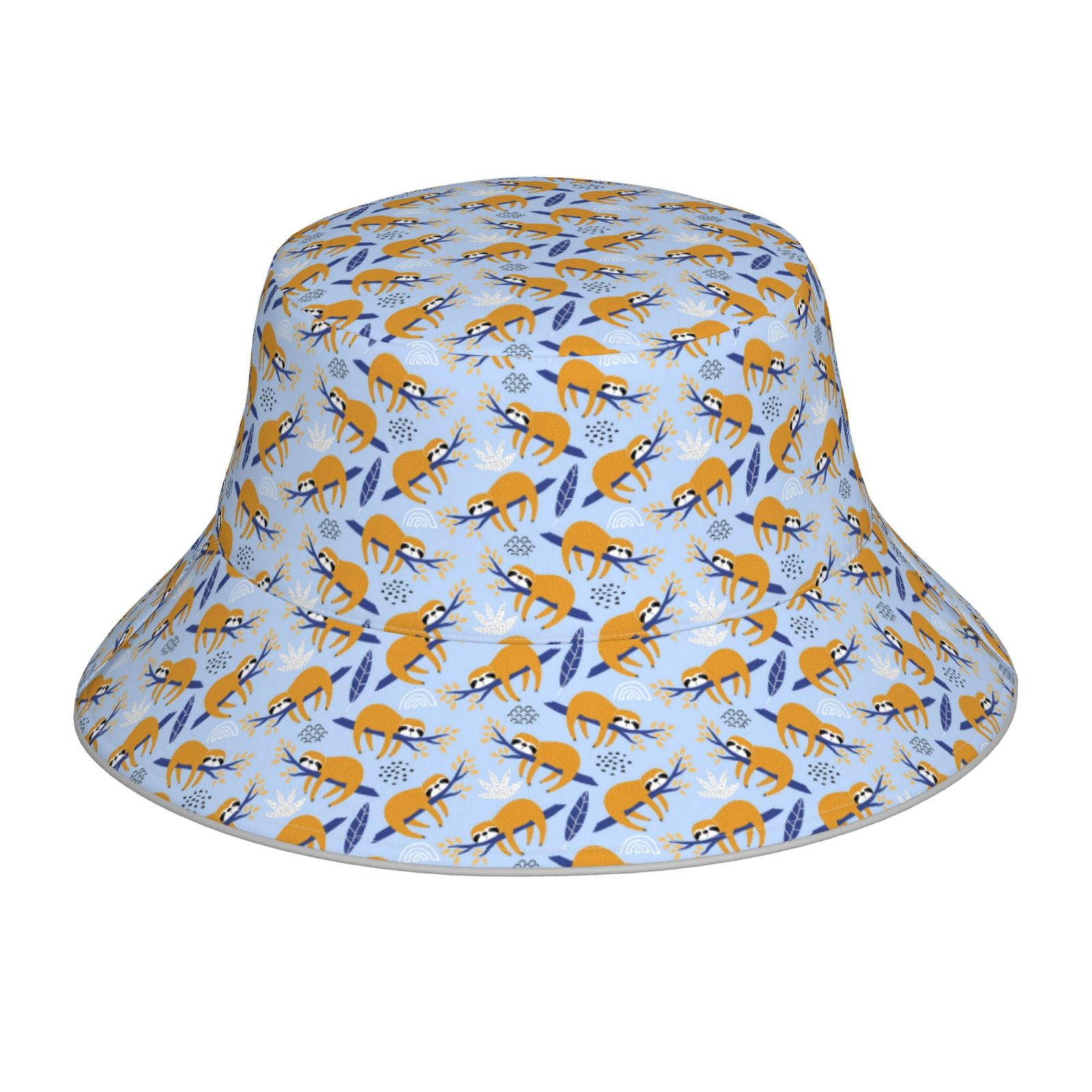 Honeii Cute Sloth for Unisex Bucket Hat Waterproof Rain Hat Reversible ...