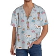 thumbnail image 1 of Honeii Cute Snowflake Dachshund for Men's Short-Sleeved Button-Up Collared Shirt Featuring A Pocket, Perfect for Beach Vacations, And Travel Adventures.-Medium, 1 of 5