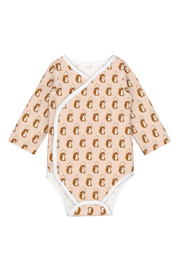 Cute Squirrel for Baby Long Sleeve Bodysuits One-piece 100% Organic Cotton for Infant Baby Boys and Grils, Unisex-12 Months