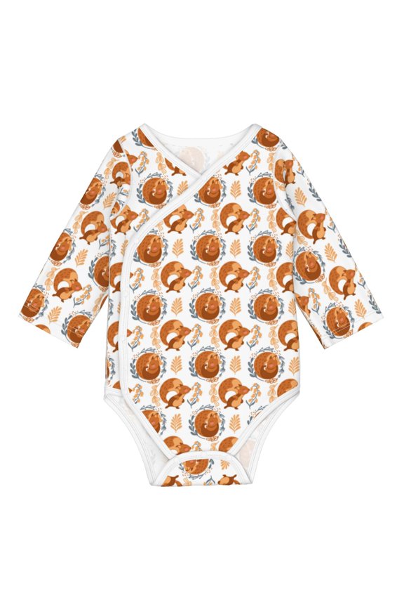 Cute Squirrel for Baby Long Sleeve Bodysuits One-piece 100% Organic Cotton for Infant Baby Boys and Grils, Unisex-12 Months