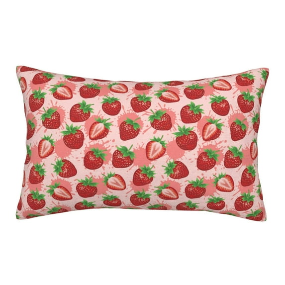 Honeii Cute Strawberry Decorative Throw Pillow Case - Elevate Your Couch, Sofa, or Bed with Stylish Home Decor, Perfect Gift Idea-14"x20"
