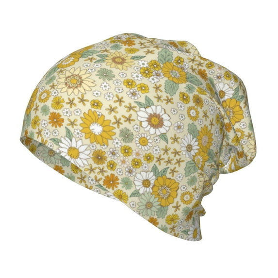 Honeii Cute Sunflower Print Kids Knit Beanie Watch Hat ,Knit Cap for Boys and Girls