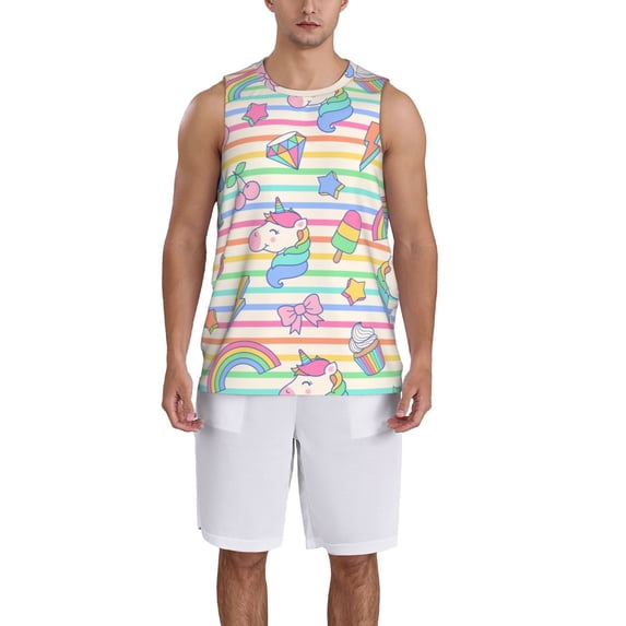 Honeii Cute Unicorn print basktball shirt for men and women, Unisex basketball jersey for Theme party-4X-Large