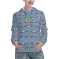 thumbnail image 1 of Honeii Cute Whale Pattern Womens Oversized Hoodies Long Sleeve Sweatshirts Pullover Fall Outfits with Pocket-Medium, 1 of 7