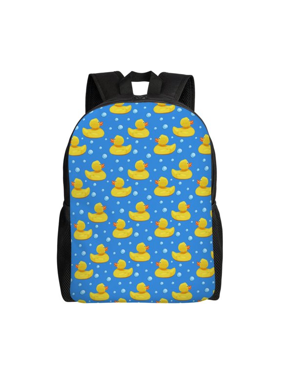 Cute Yellow Rubber Ducks Print Laptop Backpack for Work, College, Travel, Daily Backpacks for Men Women, Sport Rucksack,Computer Bag