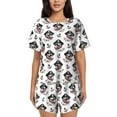 thumbnail image 1 of Honeii DOG IS WEARING PIRATE COSTUME for Women's Summer Pajama Set featuring Soft Short Sleeve Shirt & Matching Bottoms with Convenient Pockets for Relaxed Home Wear-4X-Large, 1 of 6