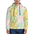 thumbnail image 1 of Honeii Daisies Flowers Pattern Mens Hoodies Men's Loose Sleeve Sweatshirt,Pullover Hooded Sweatshirt for Men,Essentials Hoodie-Medium, 1 of 7